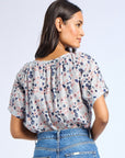 MILLE Clothing Naomi Top in Navy Floral