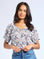 MILLE Clothing Naomi Top in Navy Floral