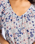 MILLE Clothing Naomi Top in Navy Floral