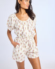 MILLE Clothing Naomi Top in Rose Block Print