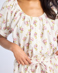 MILLE Clothing Naomi Top in Rose Block Print