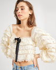 MILLE Clothing Nelle Top in Vintage Lace