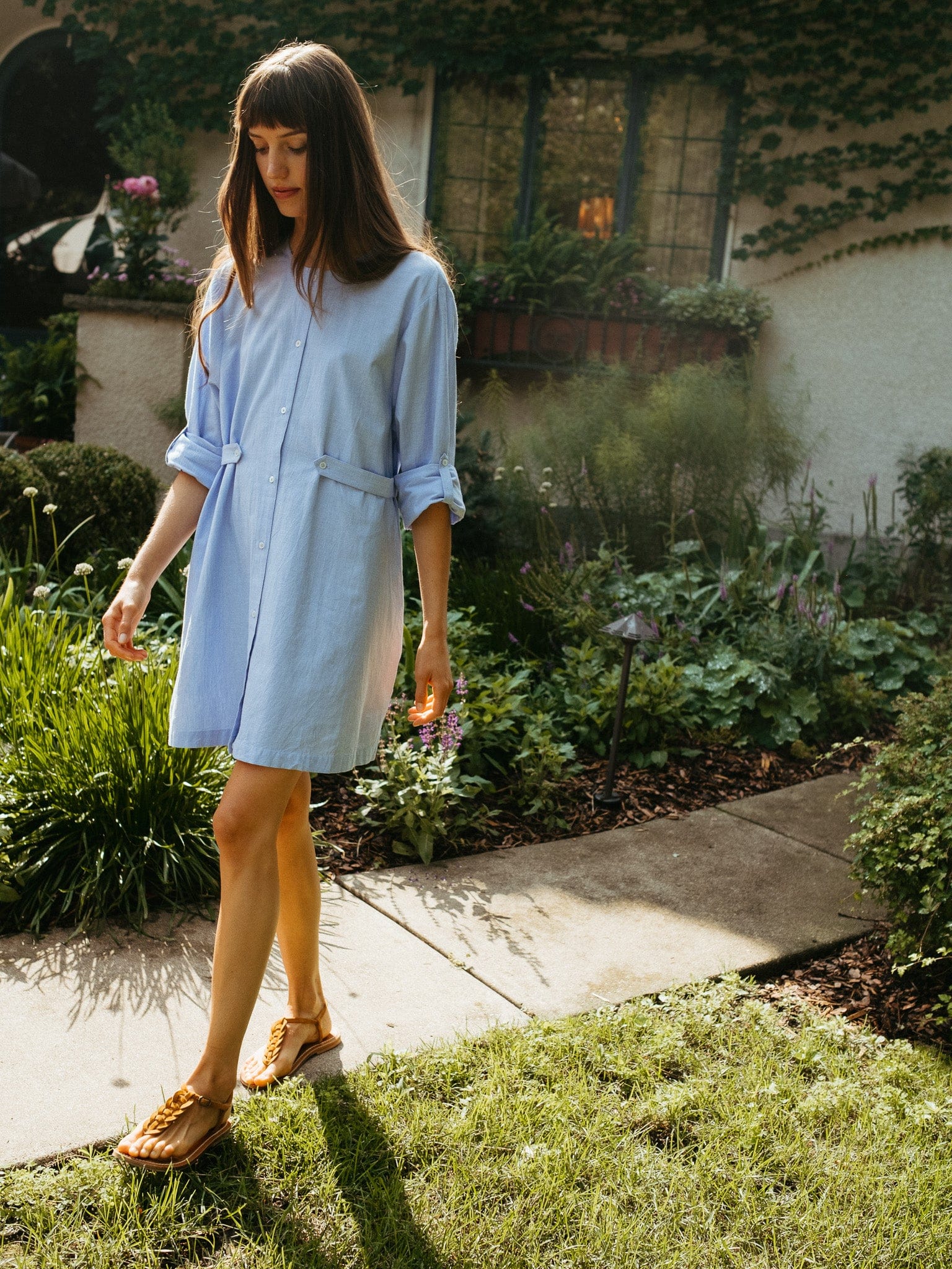 MILLE Noa Dress in Blue Oxford XL MILLE Noa Dress in Blue Oxford XL
