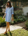 MILLE Clothing Noa Dress in Blue Oxford
