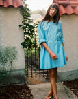 MILLE Clothing Noa Dress in Blue Oxford