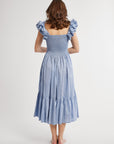 MILLE Clothing Olympia Dress in Chambray Polka Dot