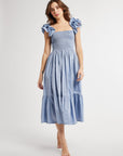 MILLE Clothing Olympia Dress in Chambray Polka Dot