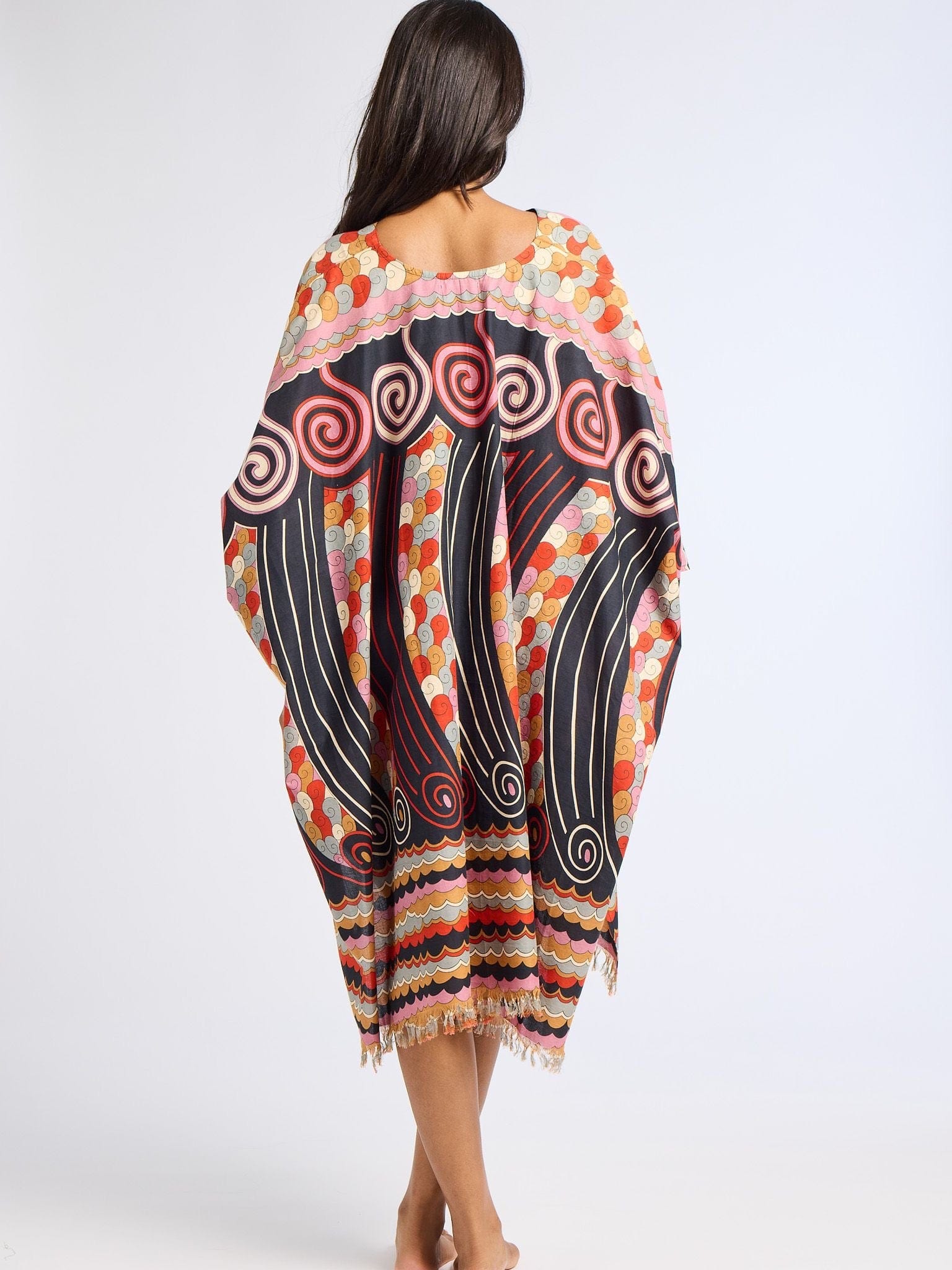 MILLE Clothing One Size Georgia Caftan in Maar Print