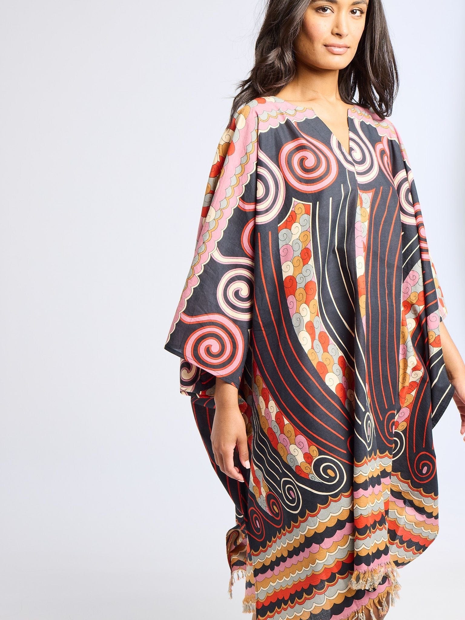 MILLE Clothing One Size Georgia Caftan in Maar Print
