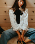 MILLE Clothing One Size Suki Beaded Scarf in Black