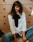 MILLE Clothing One Size Suki Beaded Scarf in Black