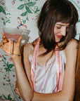 MILLE Clothing One Size Suki Beaded Scarf in Blush