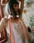 MILLE Clothing One Size Suki Beaded Scarf in Blush