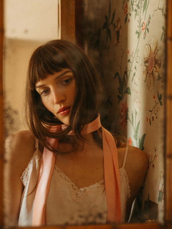 Suki Beaded Scarf in Blush — view 7