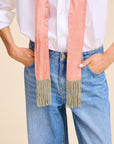 MILLE Clothing One Size Suki Beaded Scarf in Blush