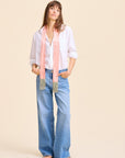 MILLE Clothing One Size Suki Beaded Scarf in Blush