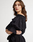 MILLE Clothing Paloma Dress in Black Swiss Dot
