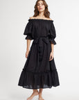 MILLE Clothing Paloma Dress in Black Swiss Dot