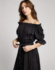 MILLE Clothing Paloma Dress in Black Swiss Dot