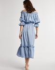 MILLE Clothing Paloma Dress in Chambray Polka Dot