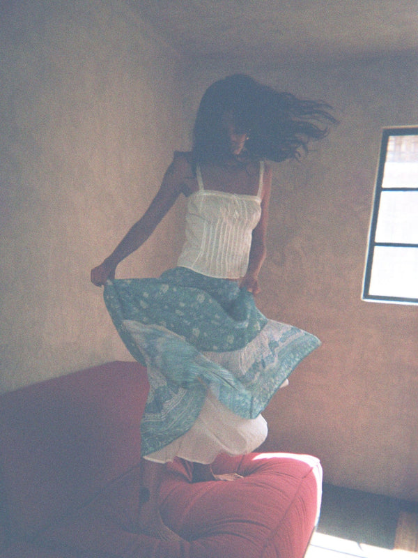 Paola Skirt in Charleston Floral — view 9