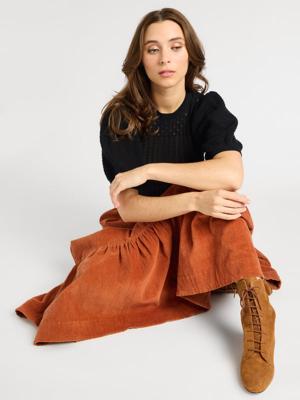Paola Skirt in Cinnamon Cord — view 6