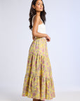 MILLE Clothing Paola Skirt in Citron Floral