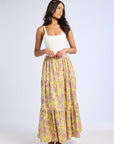 MILLE Clothing Paola Skirt in Citron Floral