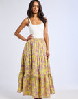 MILLE Clothing Paola Skirt in Citron Floral