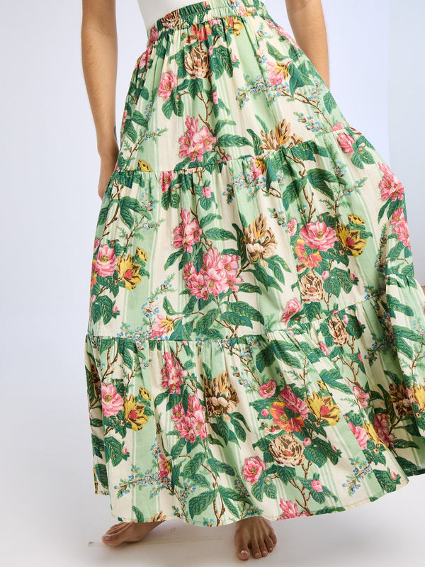 Paola Skirt in Garden Stripe — view 2