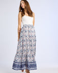 MILLE Clothing Paola Skirt in Navy Floral