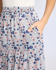 MILLE Clothing Paola Skirt in Navy Floral