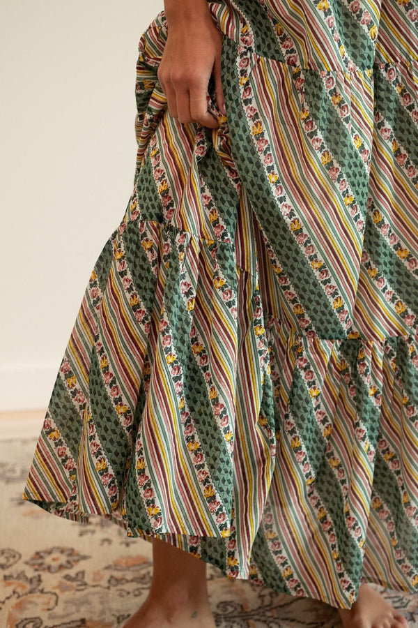 Paola Skirt in Rose Stripe — view 6