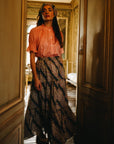 MILLE Clothing Paola Skirt in Rose Stripe