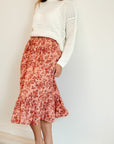 MILLE Clothing Parker Skirt in Peach Montmartre