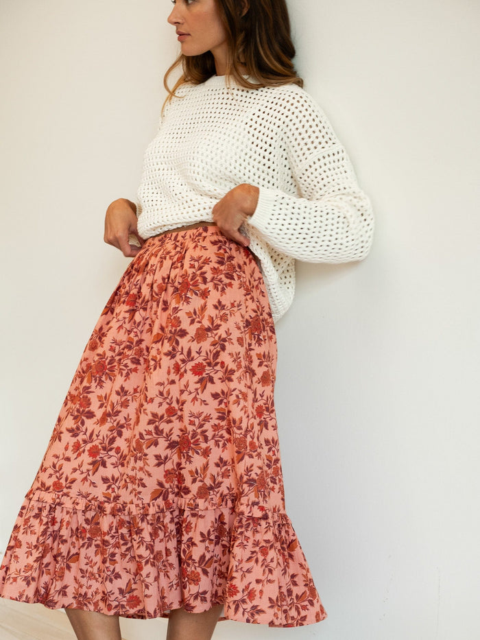 Parker Skirt in Peach Montmartre