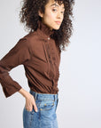 MILLE Clothing Phoebe Top in Chocolate