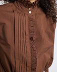 MILLE Clothing Phoebe Top in Chocolate