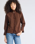 MILLE Clothing Phoebe Top in Chocolate