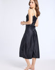 MILLE Clothing Pia Dress in Black Satin
