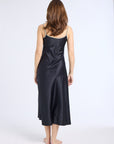 MILLE Clothing Pia Dress in Black Satin