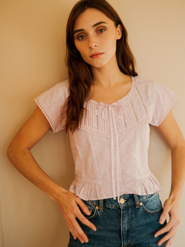 Piper Top in Lilac — view 2
