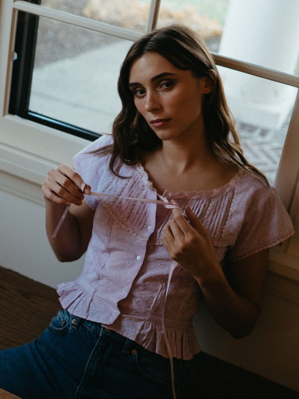 Piper Top in Lilac — view 6