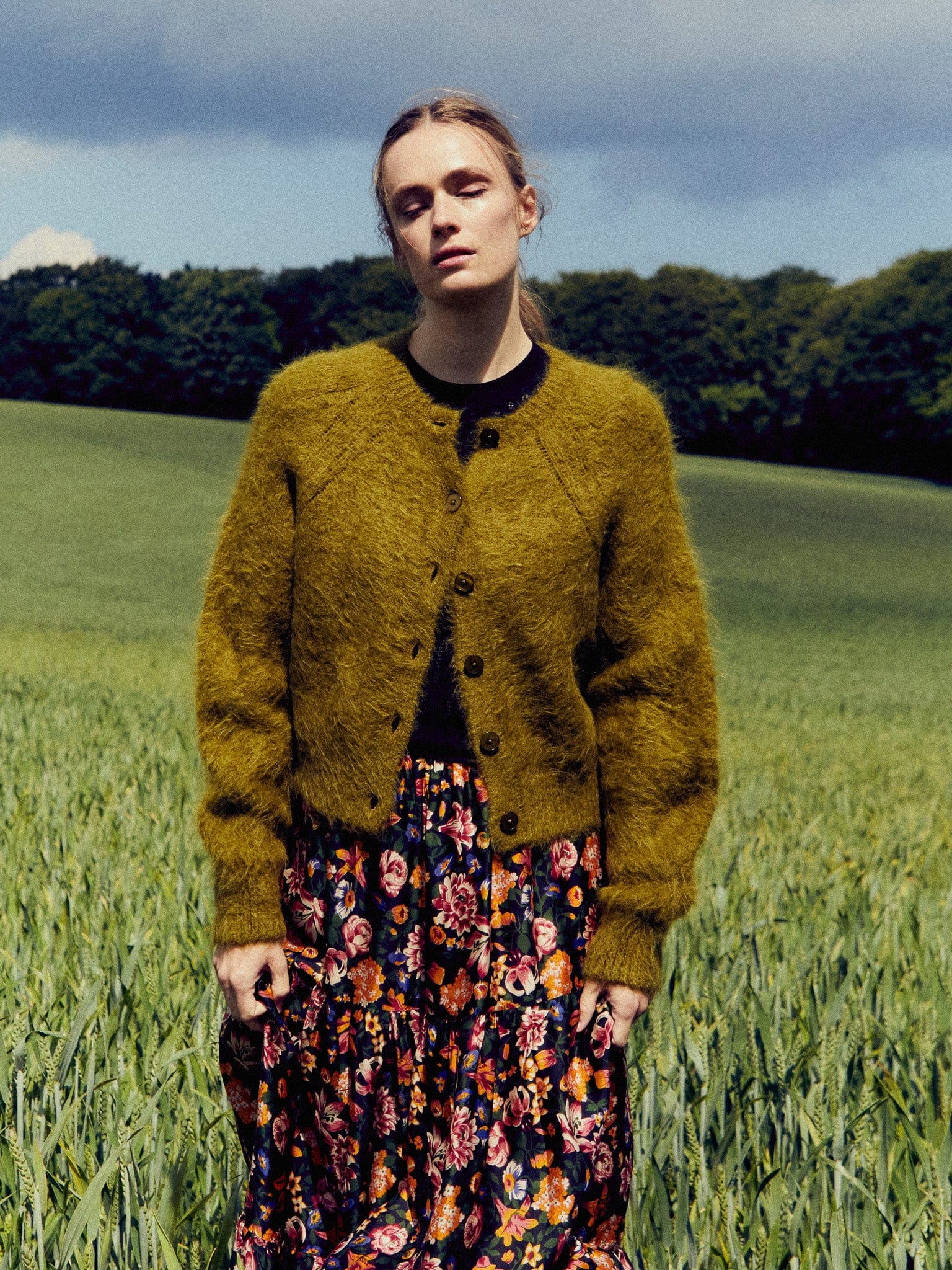 Priscilla Cardigan in Moss – MILLE