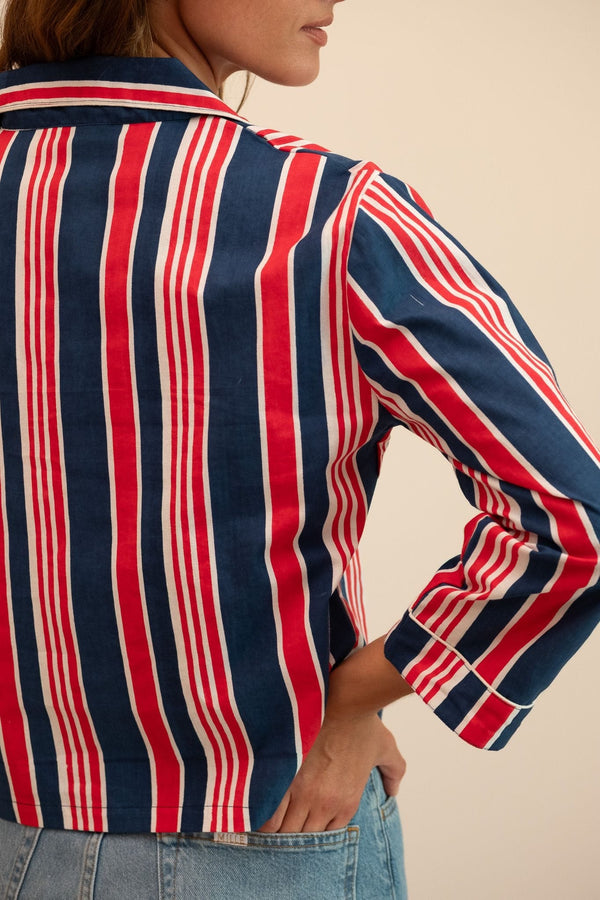 Reese Top in Sailing Stripe — view 7