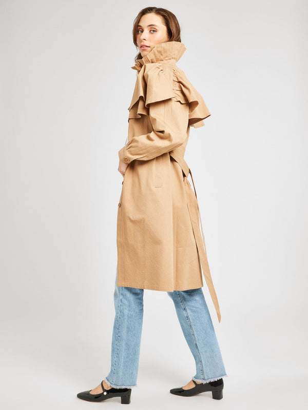Renata Trench in Almond — view 3