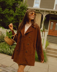MILLE Clothing Ricky Peacoat in Coffee Cord