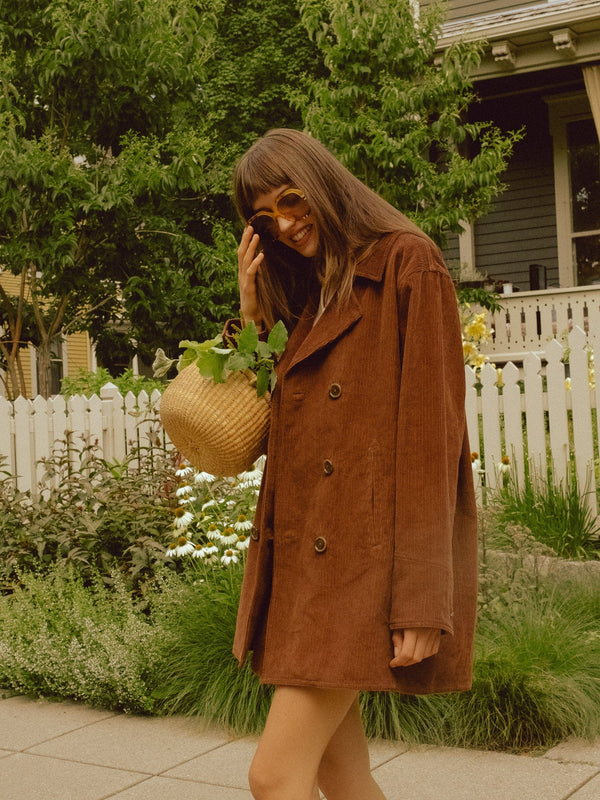 Ricky Peacoat in Coffee Cord — view 5