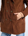 MILLE Clothing Ricky Peacoat in Coffee Cord