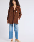 MILLE Clothing Ricky Peacoat in Coffee Cord